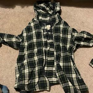 LL bean zip up flannel